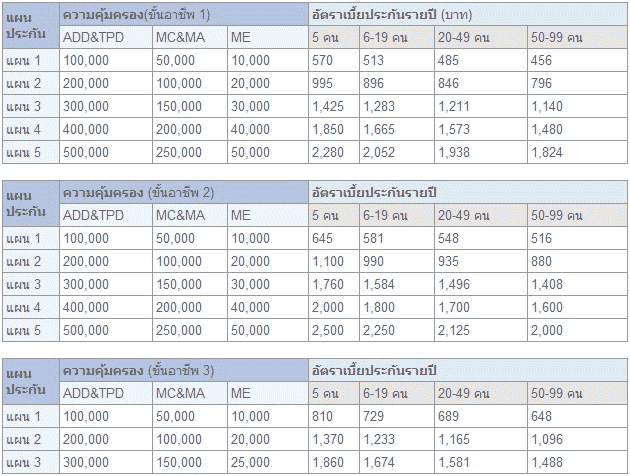 ประกันอุบัติเหตุกลุ่ม (GPA) – ING