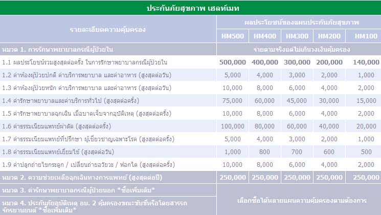 ประกันภัยสุขภาพ เฮลท์เมท (HealthMate) – ประกันภัยไทยวิวัฒน์