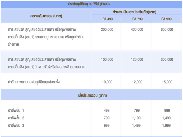 ประกันอุบัติเหตุ 99 ซีรีย์ (PA99) – LMG