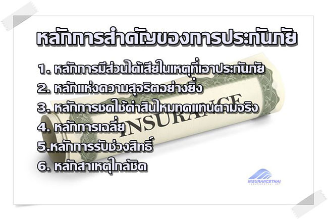 หลักการสำคัญของการประกันภัย